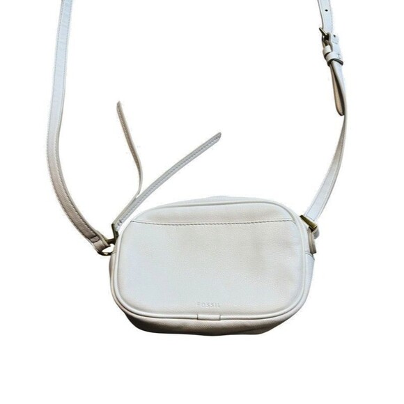 Fossil Maisie White Colored Dots Oval Crossbody Bag $118 MSRP Boho - Cute - Picture 2 of 10